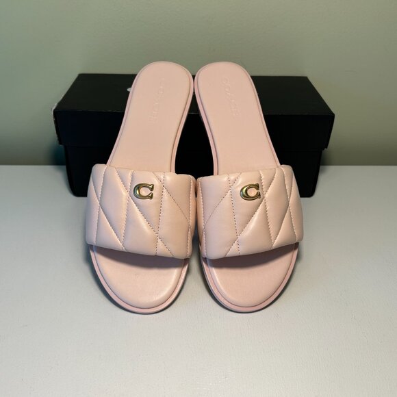Coach Holly Quilted Leather Sandal - Picture 1 of 14